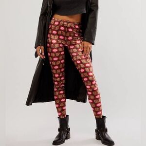 NWOT! ANTHROPOLOGIE ANNA SUI VELVET LEGGINGS